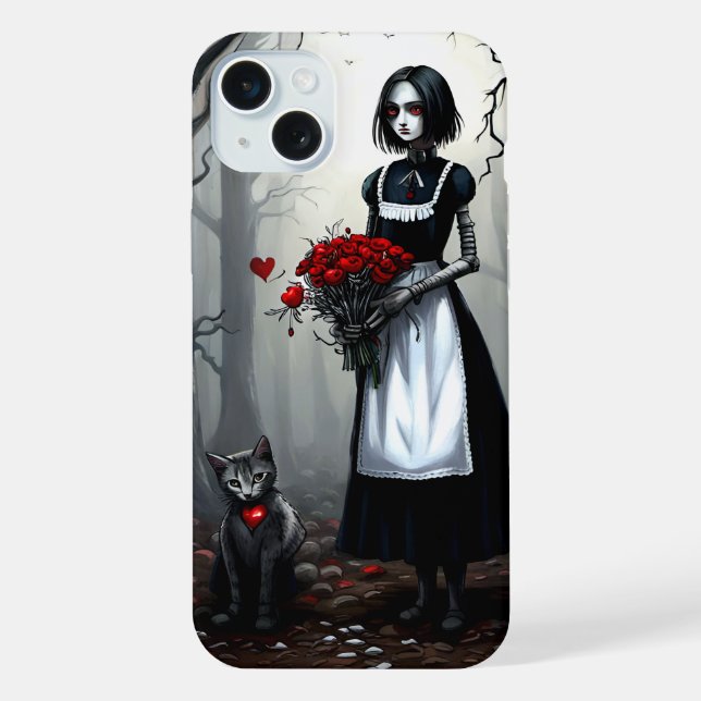 Gothic Robot Girl iPhone Case (Back)