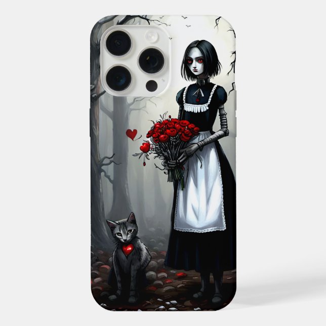 Gothic Robot Girl iPhone Case (Back)