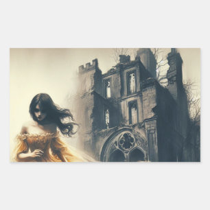 Gothic Romance Book Cover Spooky Castle Horror Sticker