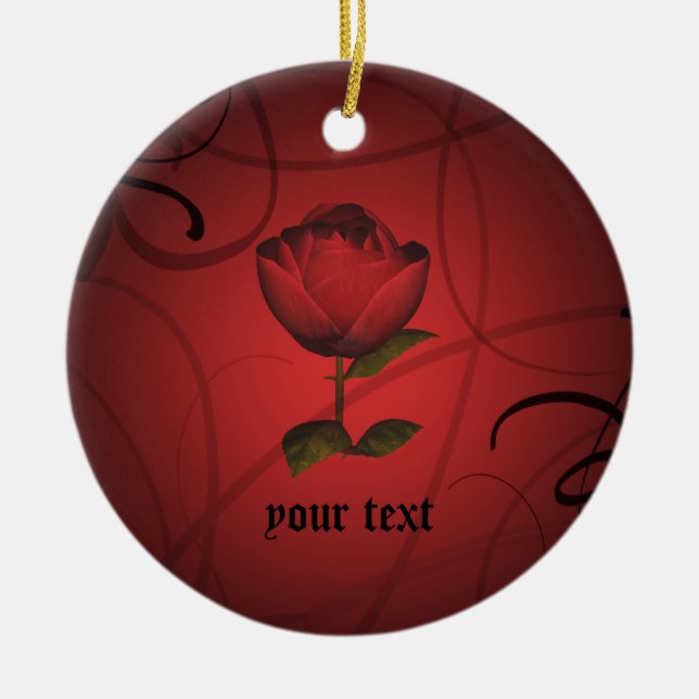 Gothic romance ceramic ornament (Front)