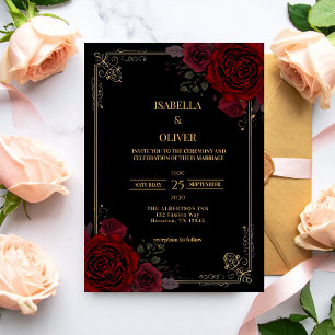 Gothic Romance Elegant Wedding Invitation