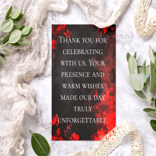 Gothic Romance Floral Wedding Thank You Card