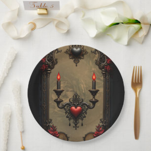 Gothic Romance: Hidden Passion. Paper Plate