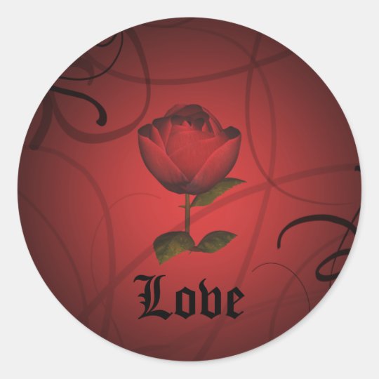 Gothic romance, Love Classic Round Sticker