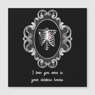 Gothic Romance Skull and Heart Valentines Day 