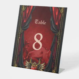 Gothic Romance, the heart of passion Pedestal Sign