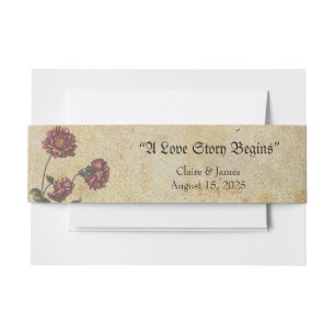 Gothic Romance Wedding Belly Band – Dark & Elegant Invitation Belly Band