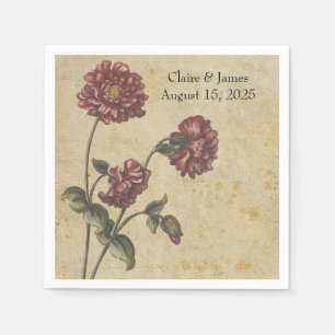 Gothic Romance Wedding Paper Napkin – Dark & Elega