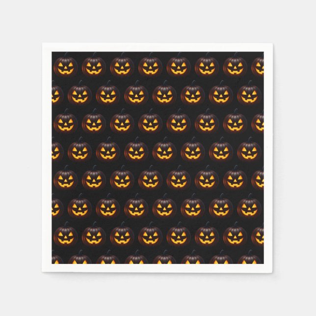 Gothic Romantic Skeleton Hand Halloween Wedding Napkin (Front)