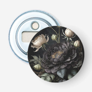 Gothic Rose Arrangement Black Flower Bottle Opener