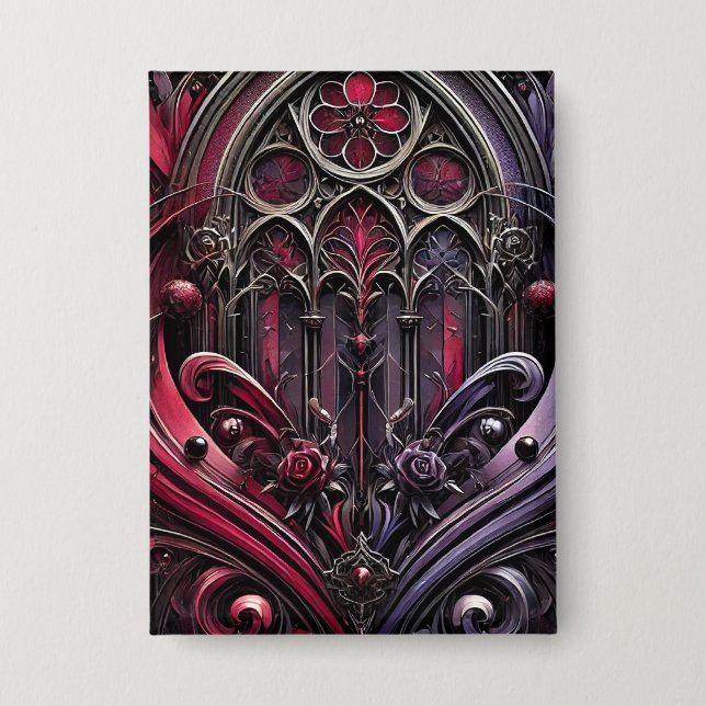 Gothic Rose Button – Bold Accessory (Front)