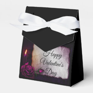 Gothic Rose, Candle, and Parchment Valentine's Favor Box