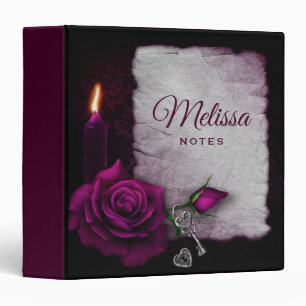 Gothic Rose, Candle, Parchment and Locket Binder