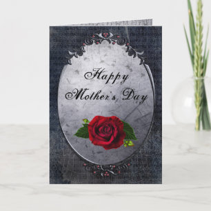 Gothic Rose & Cobwebs Mother's Day Card
