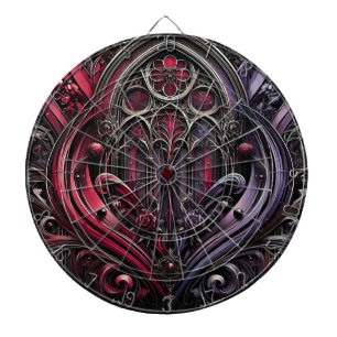 Gothic Rose Dartboard for Game Nights