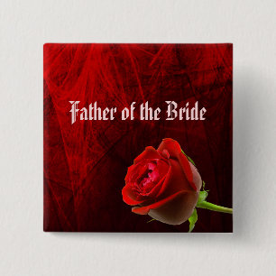 Gothic Rose Father of the Bride Button
