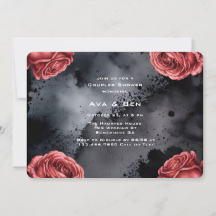 Gothic Rose Frame Couples Shower Invitation