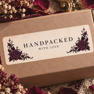 Gothic Rose Handpacked With Love Packaging