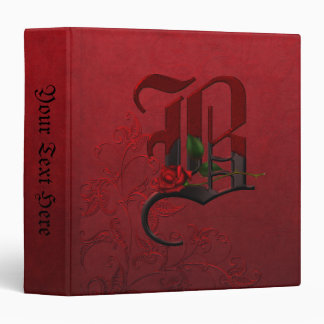 Gothic Rose Monogram B Binder