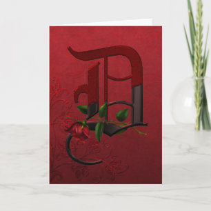 Gothic Rose Monogram D