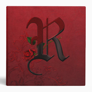 Gothic Rose Monogram R Binder