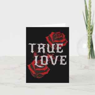 Gothic Rose Punk Love Valentine Student Rock Music Card
