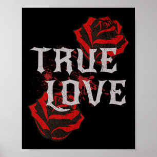 Gothic Rose Punk Love Valentine Student Rock Music Poster