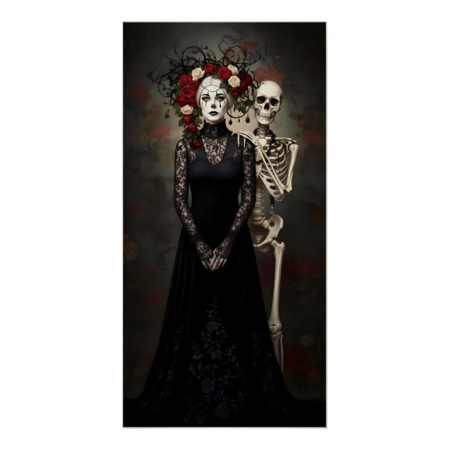 Gothic Rose Queen – Dark Romantic Art Poster (Front)