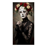 Gothic Rose Queen – Dark Romantic Art with Skeleto
