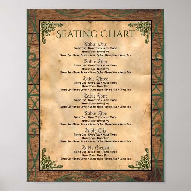 Gothic Rose Red and Black Table Number Poster (Front)