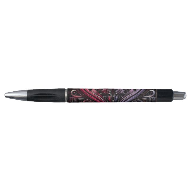 Gothic Rose Retractable Pen (Front)