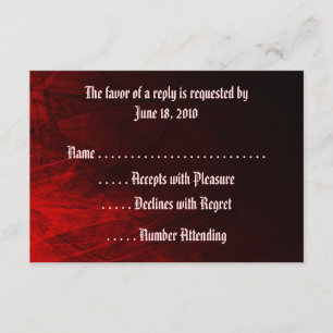 Gothic Rose RSVP Cards