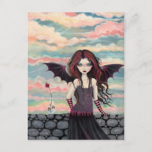 Gothic Rose Vampire Fairy Postcard
