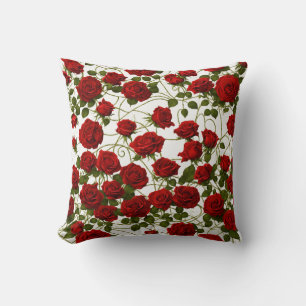 Gothic Rose Vine Seamless Pillow Design