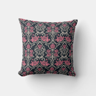 Gothic Rose Vine Throw Pillow