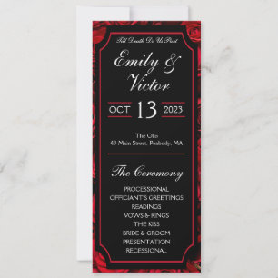 Gothic Rose Wedding Program