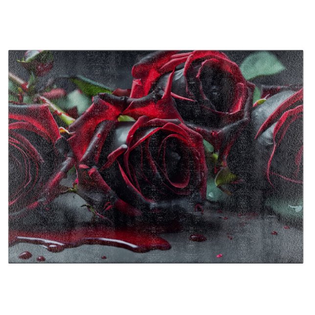 Gothic Roses Cutting Board (Front)