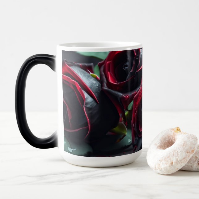 Gothic Roses Magic Mug (With Donut)