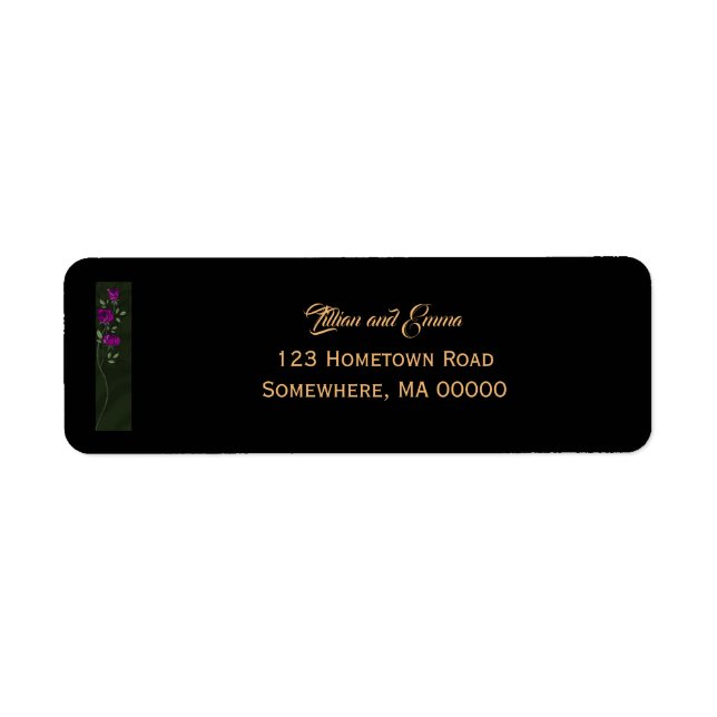 Gothic Roses Return address labels (Front)