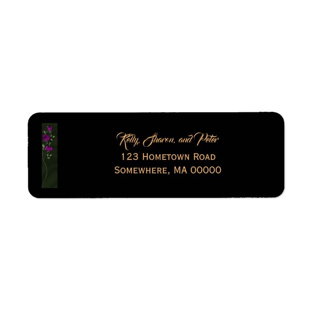 Gothic Roses Return address labels (Front)