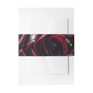Gothic Roses Wedding Invitation Belly Band