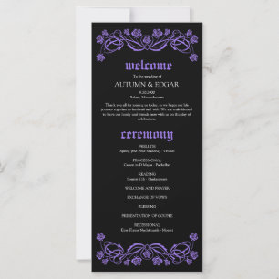 Gothic Roses Wedding Program