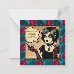 Gothic Sassy Valentines card with quote