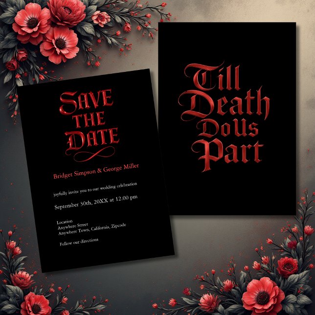 Gothic Save the Date – Till Death Do Us Part Invitation (Creator Uploaded)