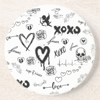 Gothic Seamless Pattern Coaster