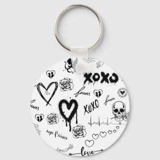 Gothic Seamless Pattern Keychain