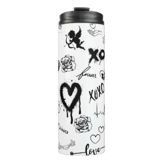 Gothic Seamless Pattern Thermal Tumbler