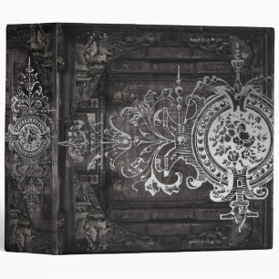 Gothic Silver and Black Victorian Ancient Tome Binder