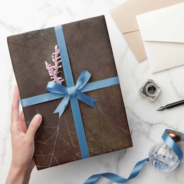 Gothic Silver Web Distressed Wrapping Paper (Gifting)