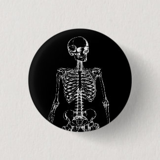 GOTHIC SKELETON 1 INCH ROUND BUTTON
